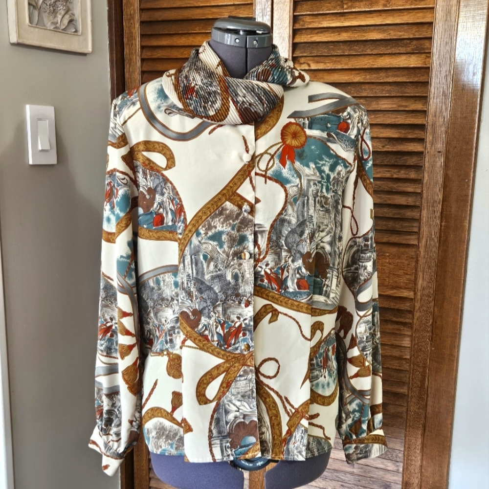 Striking, tailored vintage blouse.